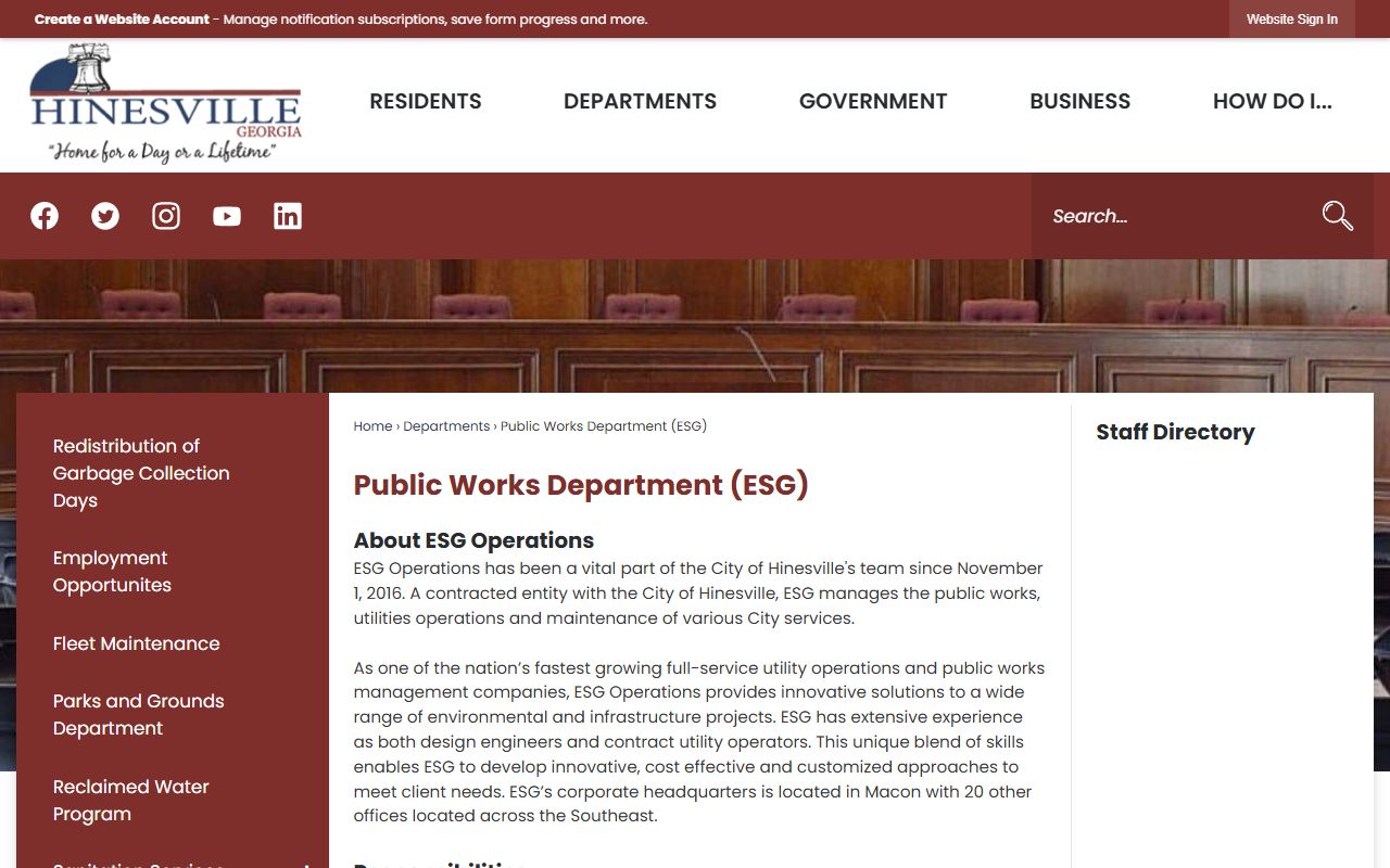 Hinesville Police Department website for Hinesville bench warrants