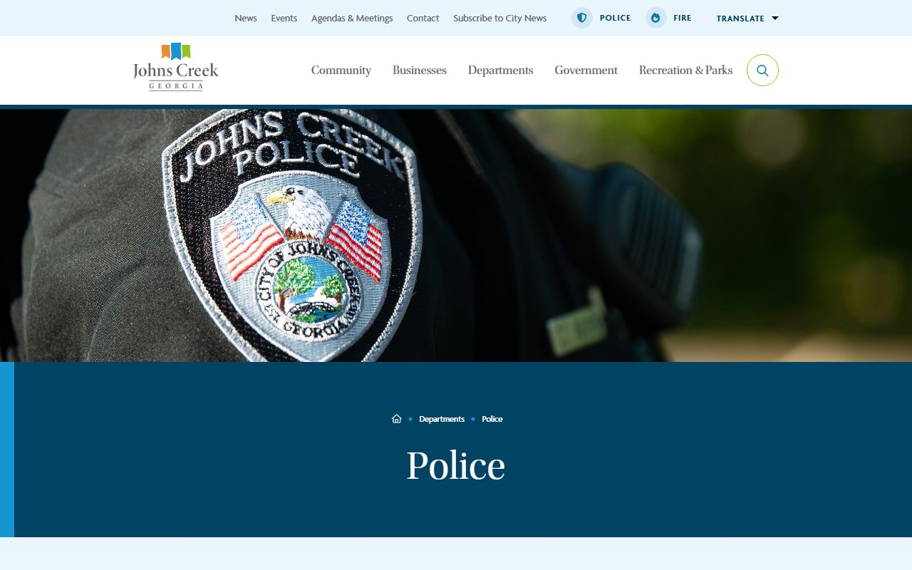 Johns Creek Police Department bench warrants