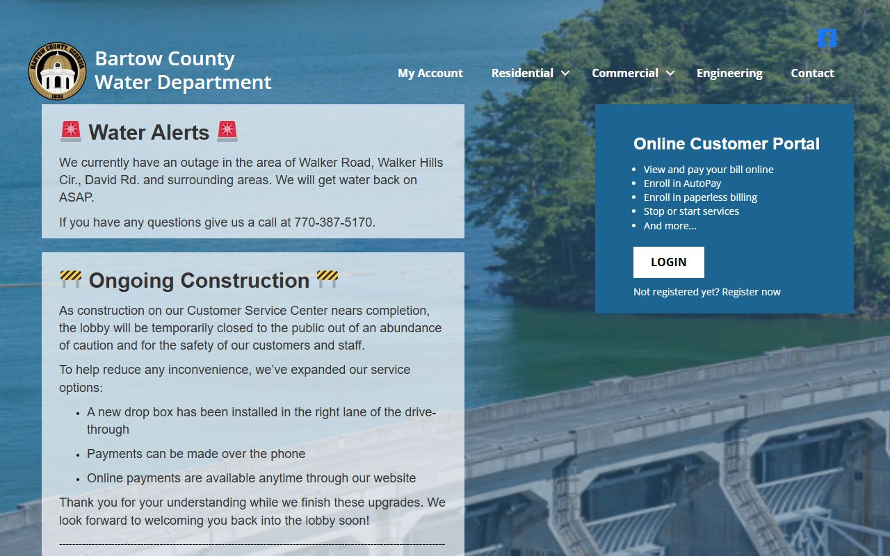 Bartow County Sheriff Office website for bench warrant information