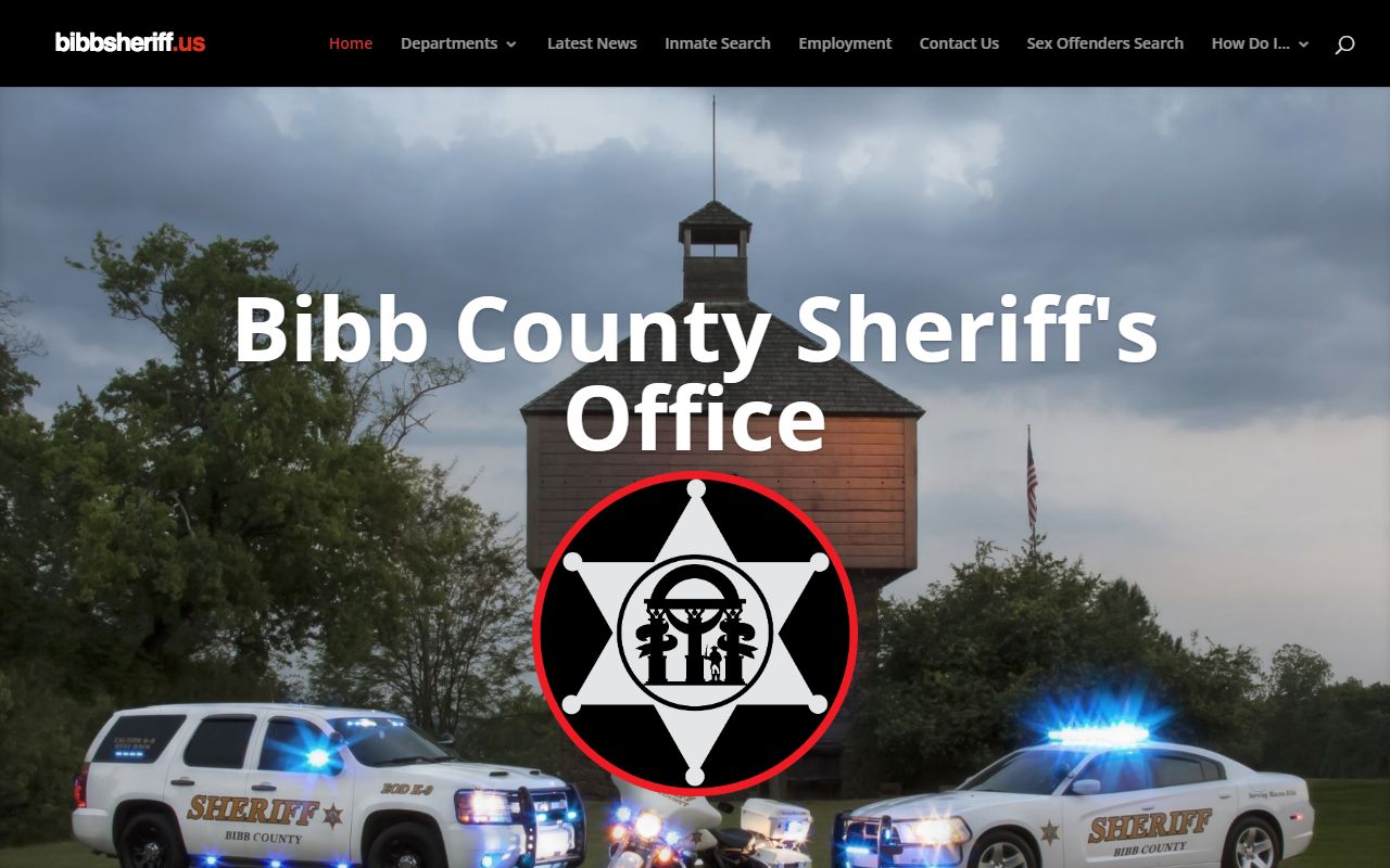 Bibb County Sheriff Office homepage for bench warrant information