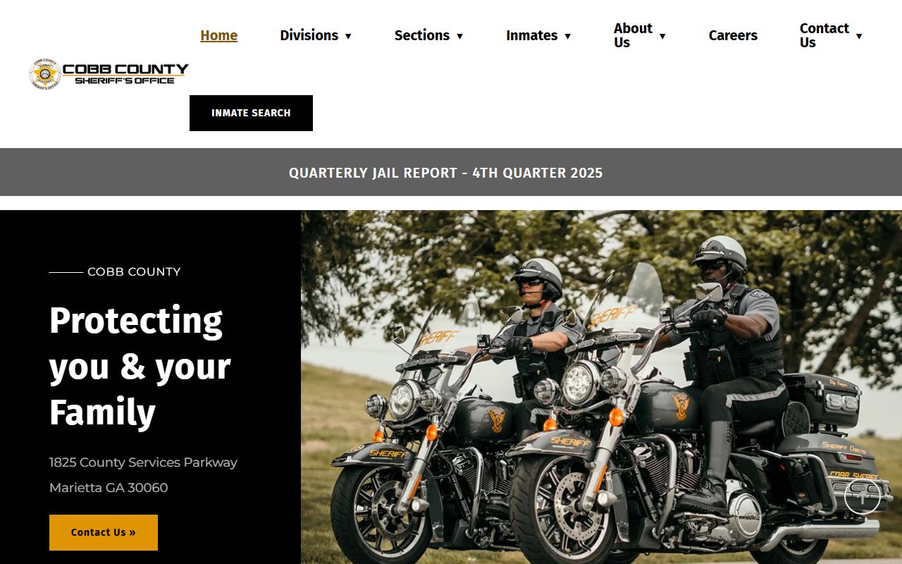 Cobb County Sheriff homepage bench warrants