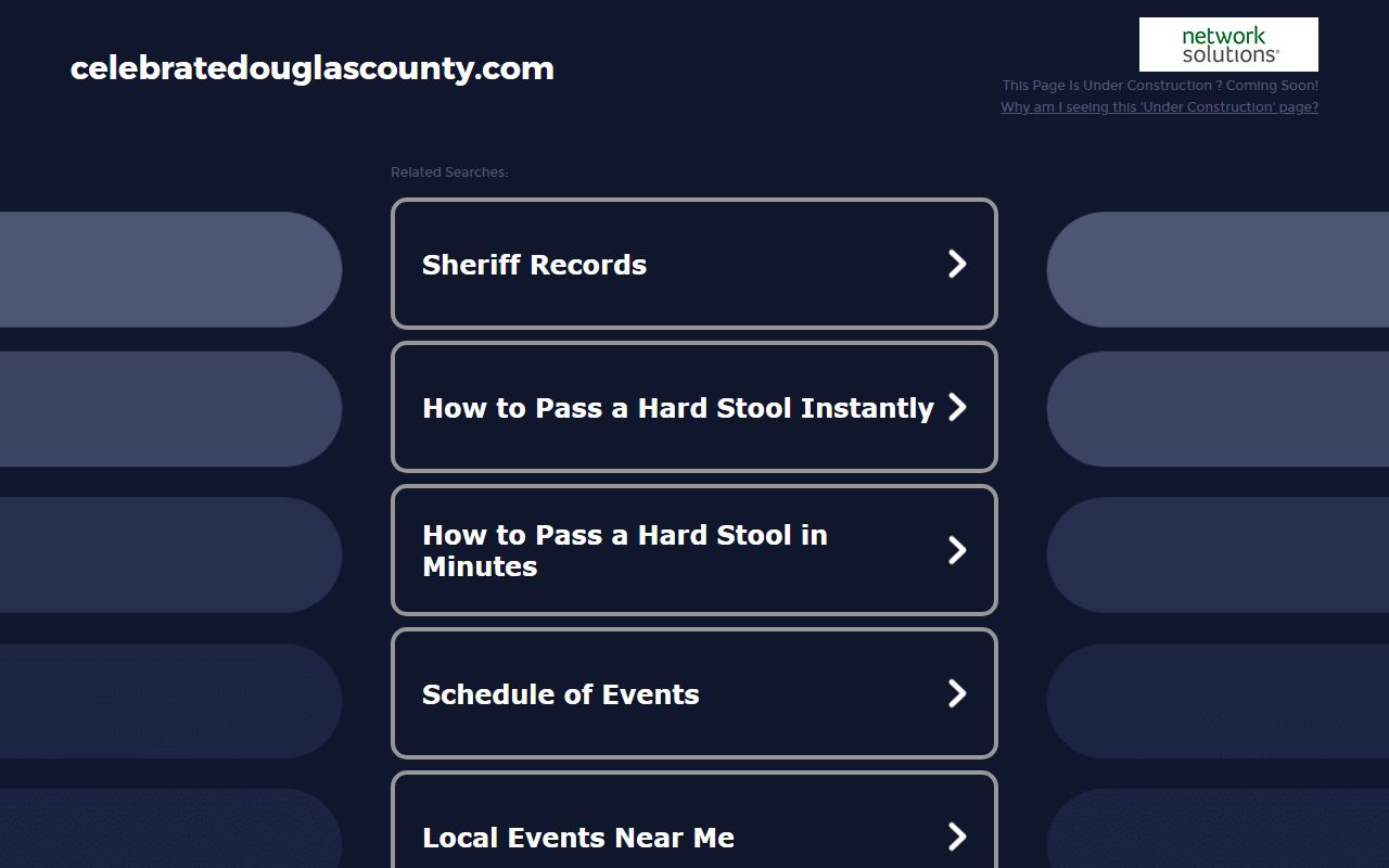 Douglas County Sheriff Office website for bench warrant information
