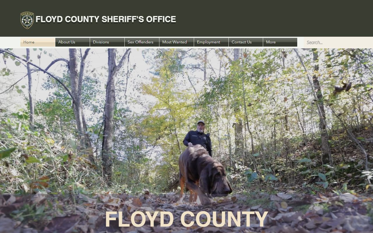 Floyd County Sheriff Office website for bench warrant information