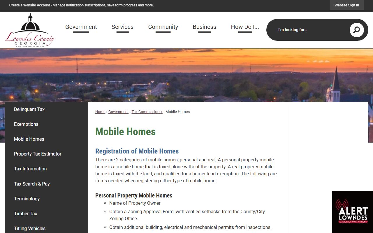 Lowndes County Sheriff Office website for bench warrant information