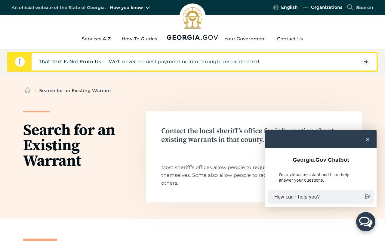 Georgia.gov bench warrant search how-to guide