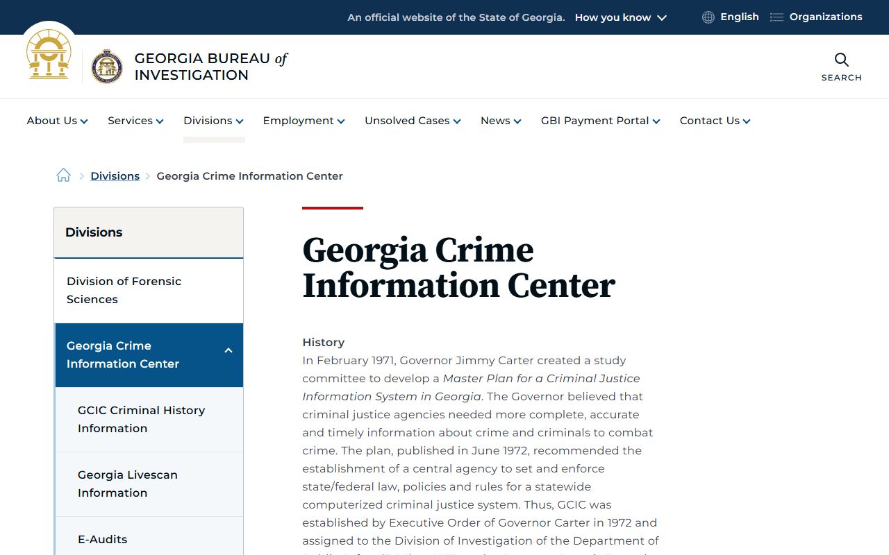 Georgia Crime Information Center GCIC bench warrant database information